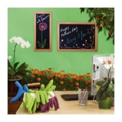 Pizarra Rectangular Pared Negro -Jardín Y Exteriores pizarra rectangular pared 2