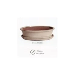 Tiesto Merak Con Plato Verde -Jardín Y Exteriores tiesto merak con plato 1